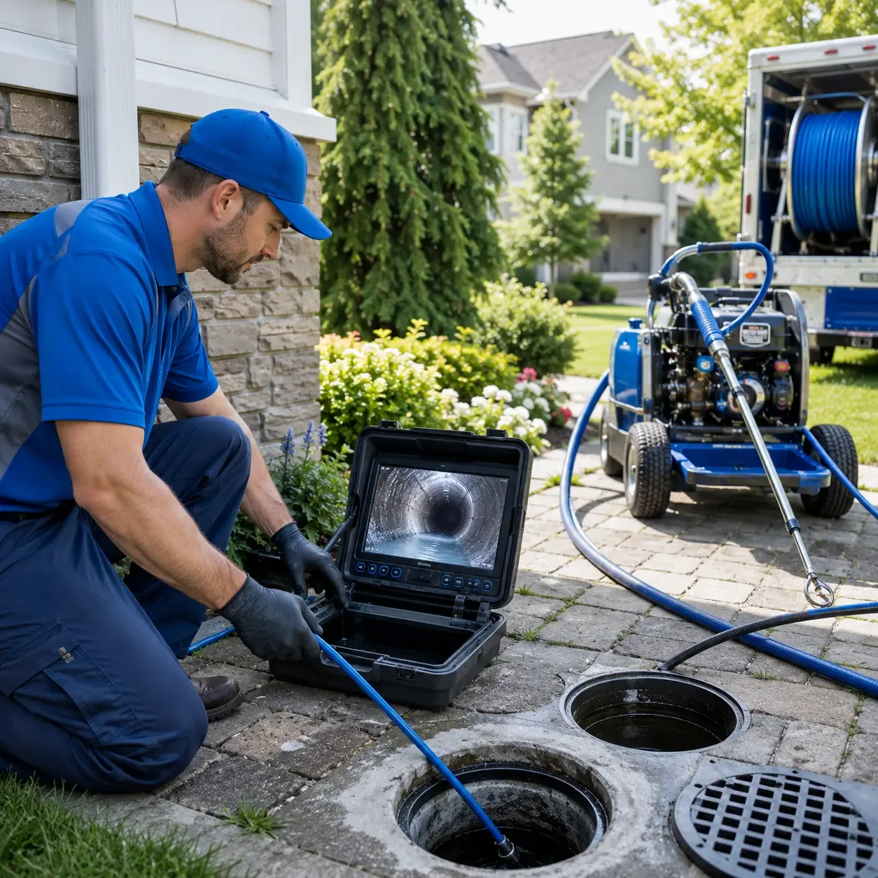 Outdoor drain cleaning professionals serving Giddings, TX